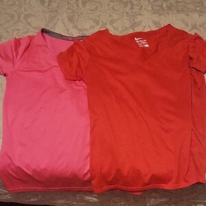 Nike Womens Short Sleeve Tees in Red and Pink